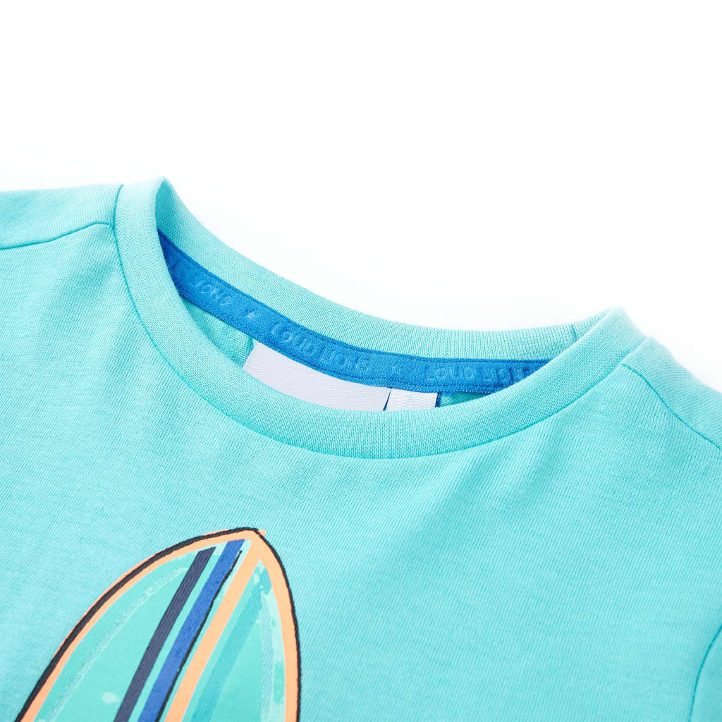Tricou pentru copii cu mâneci scurte, turcoaz, 92 GartenMobel Dekor