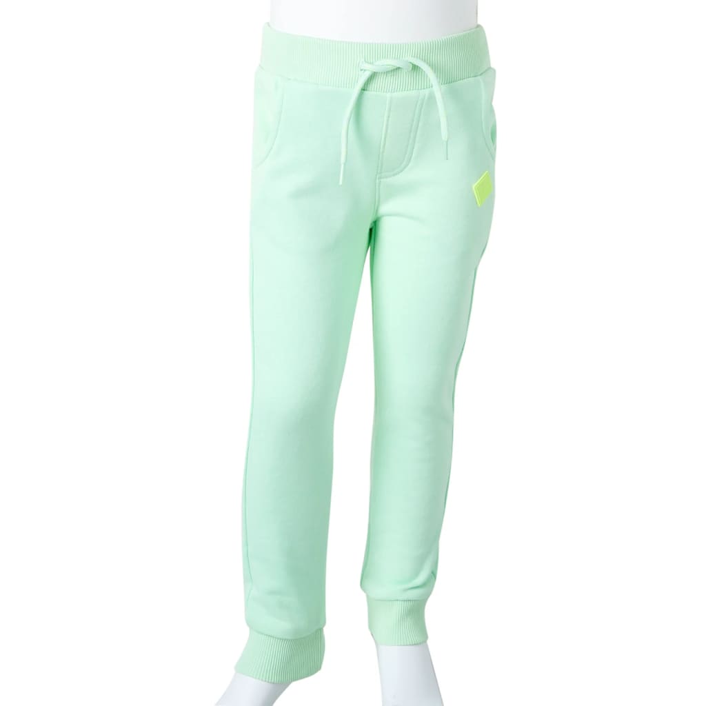 Pantaloni de trening pentru copii, verde aprins, 140 GartenMobel Dekor