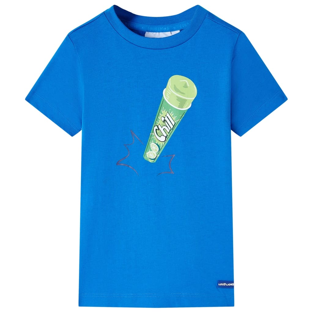 Tricou pentru copii, albastru aprins, 92 GartenMobel Dekor