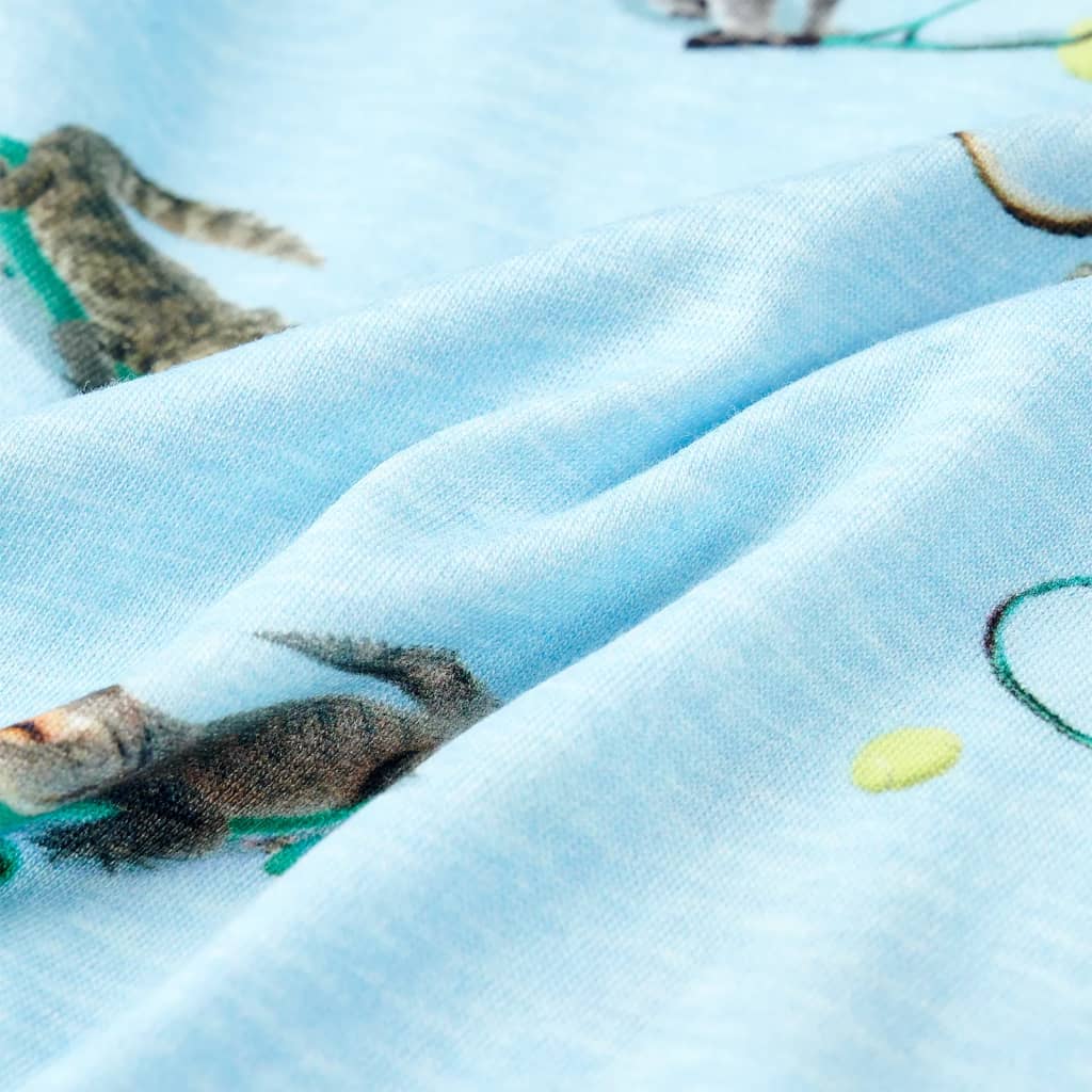 Tricou pentru copii, albastru deschis melanj, 92 GartenMobel Dekor