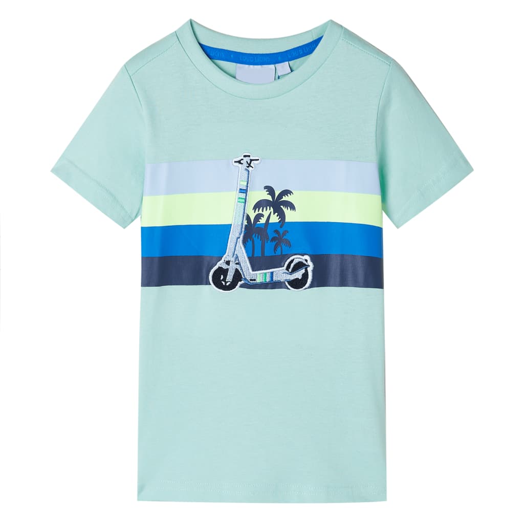 Tricou pentru copii, verde mentă deschis, 104 GartenMobel Dekor