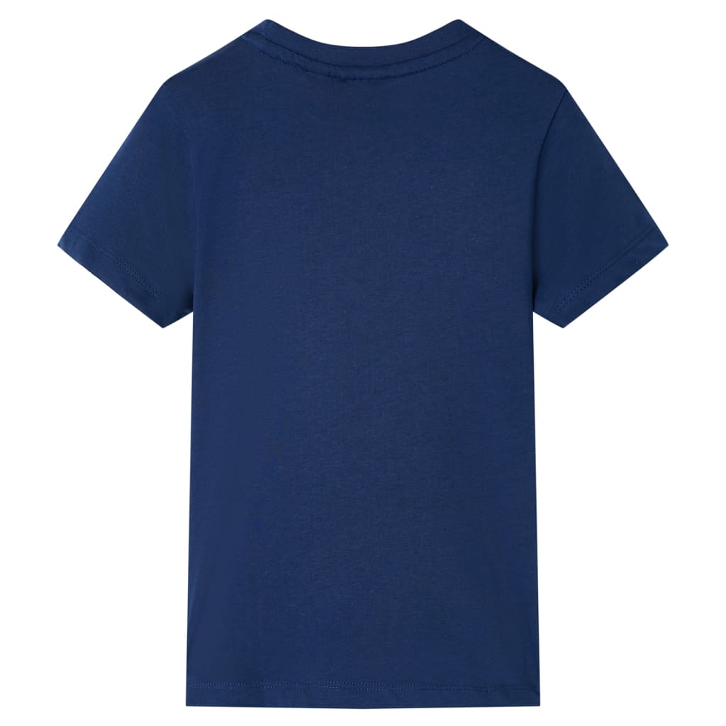 Tricou pentru copii cu mâneci scurte, albastru închis, 128 GartenMobel Dekor