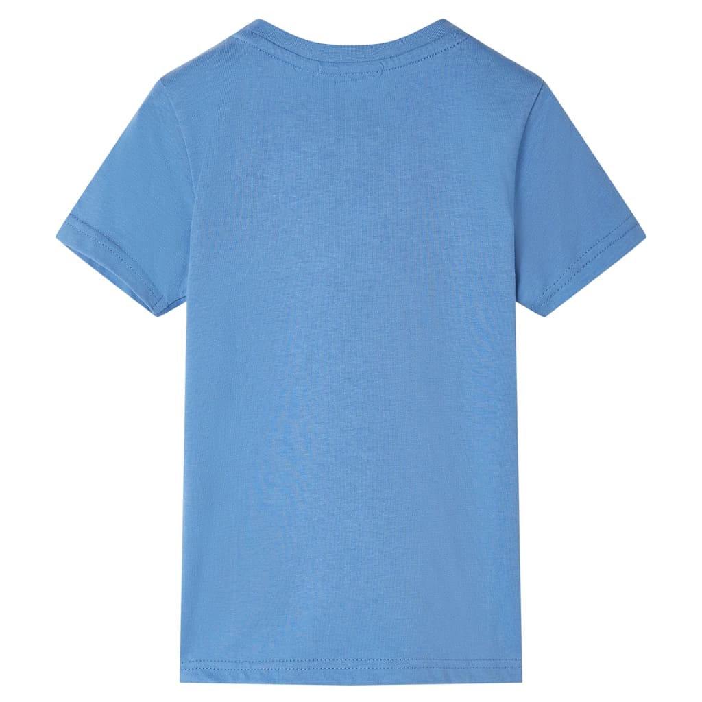 Tricou pentru copii cu mâneci scurte, albastru mediu, 116 GartenMobel Dekor