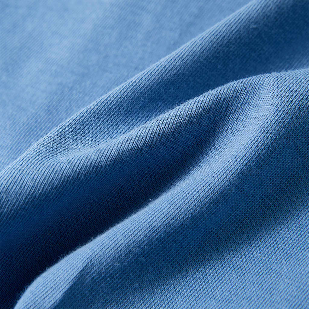 Tricou pentru copii cu mâneci scurte, albastru mediu, 128 GartenMobel Dekor