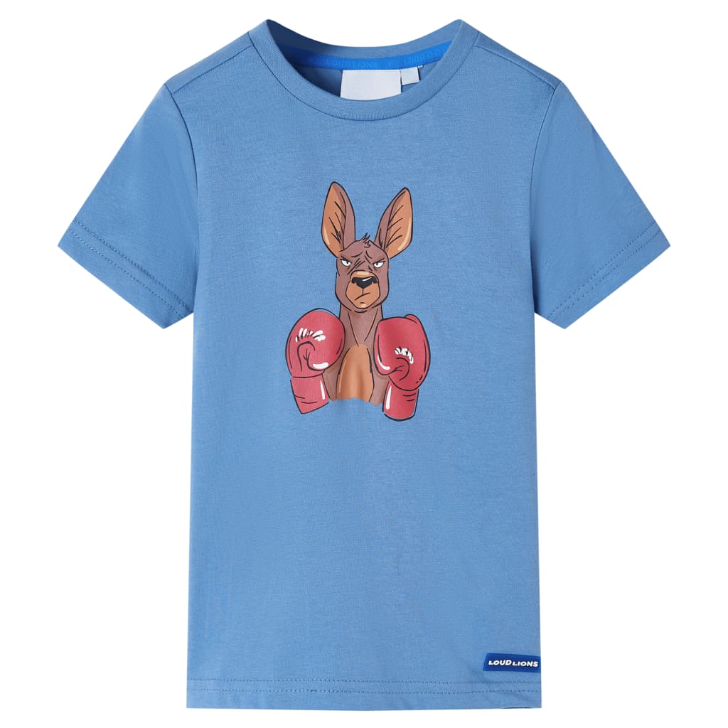 Tricou pentru copii cu mâneci scurte, albastru mediu, 92 GartenMobel Dekor