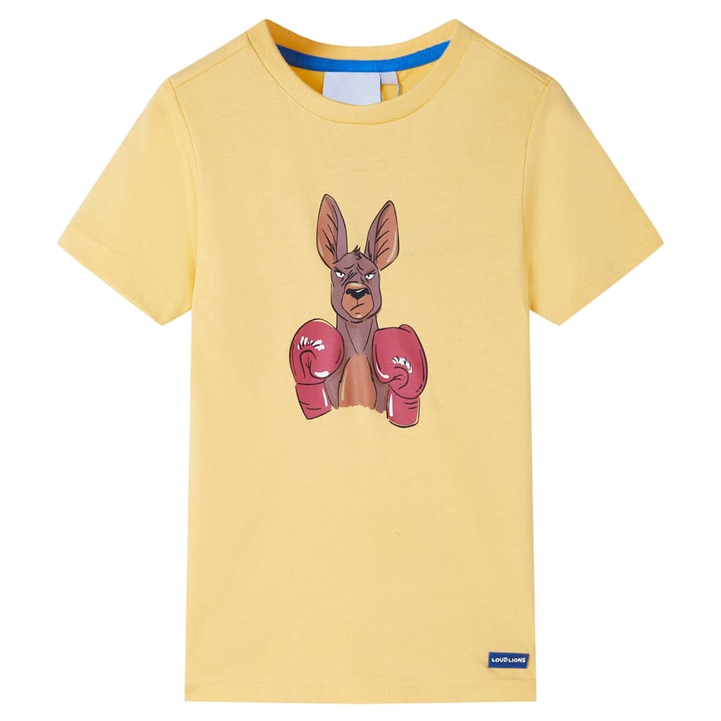 Tricou pentru copii cu mâneci scurte, galben, 140 GartenMobel Dekor
