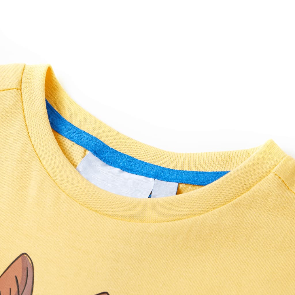 Tricou pentru copii cu mâneci scurte, galben, 140 GartenMobel Dekor
