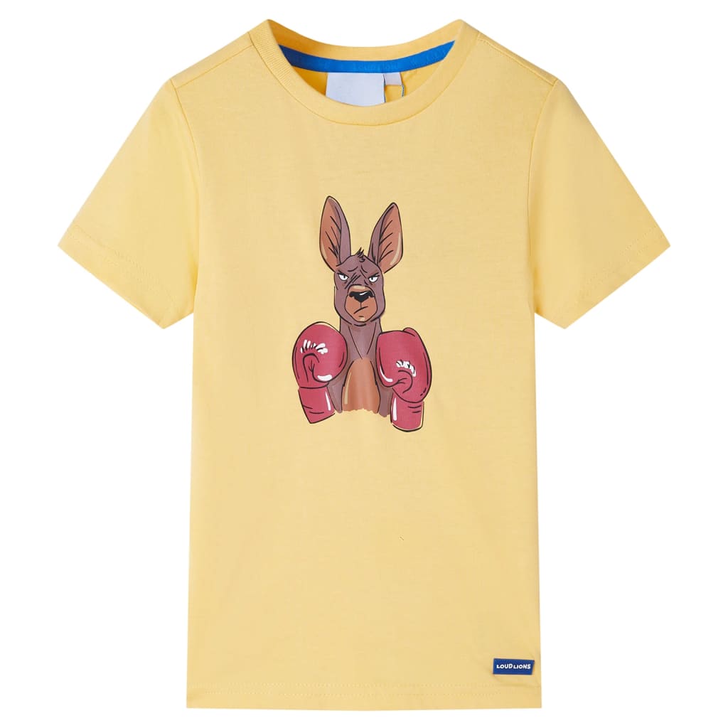 Tricou pentru copii cu mâneci scurte, galben, 92 GartenMobel Dekor