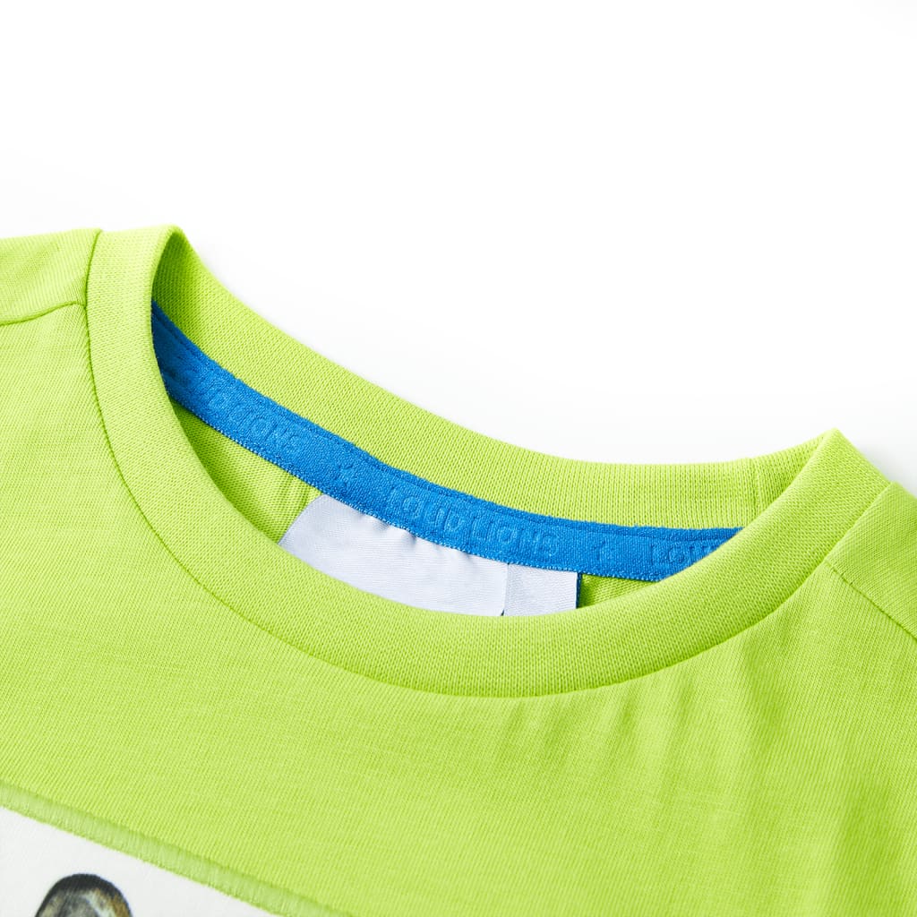 Tricou pentru copii cu mâneci scurte, lime, 116 GartenMobel Dekor