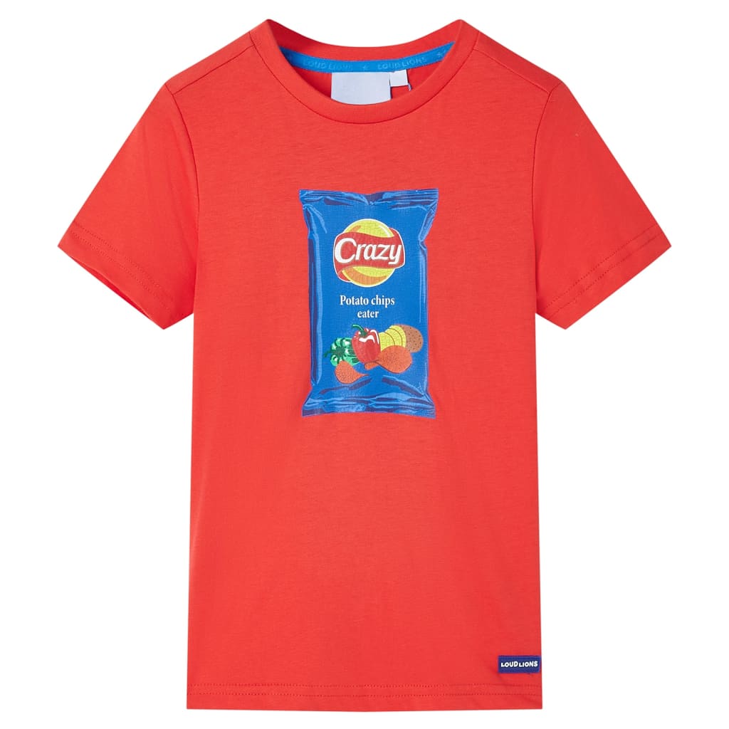 Tricou pentru copii cu mâneci scurte, roșu, 104 GartenMobel Dekor