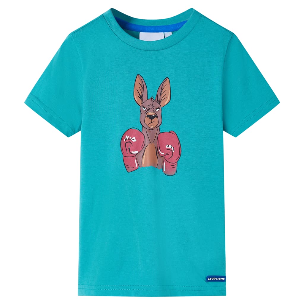 Tricou pentru copii cu mâneci scurte, verde mentă închis, 104 GartenMobel Dekor