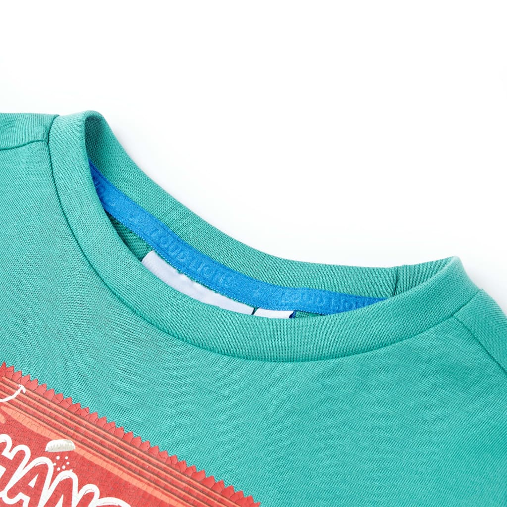 Tricou pentru copii cu mâneci scurte, verde mentă închis, 104 GartenMobel Dekor