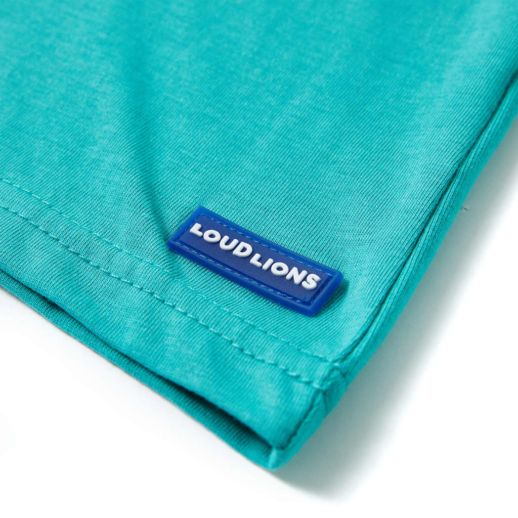 Tricou pentru copii cu mâneci scurte, verde mentă închis, 128 GartenMobel Dekor
