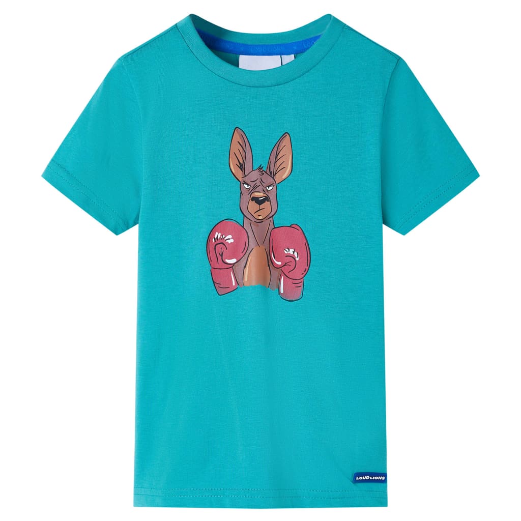Tricou pentru copii cu mâneci scurte, verde mentă închis, 140 GartenMobel Dekor