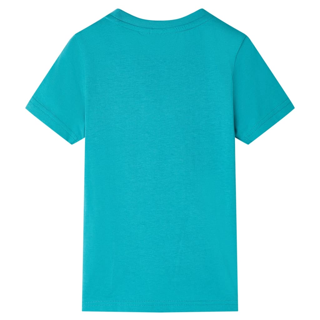 Tricou pentru copii cu mâneci scurte, verde mentă închis, 140 GartenMobel Dekor