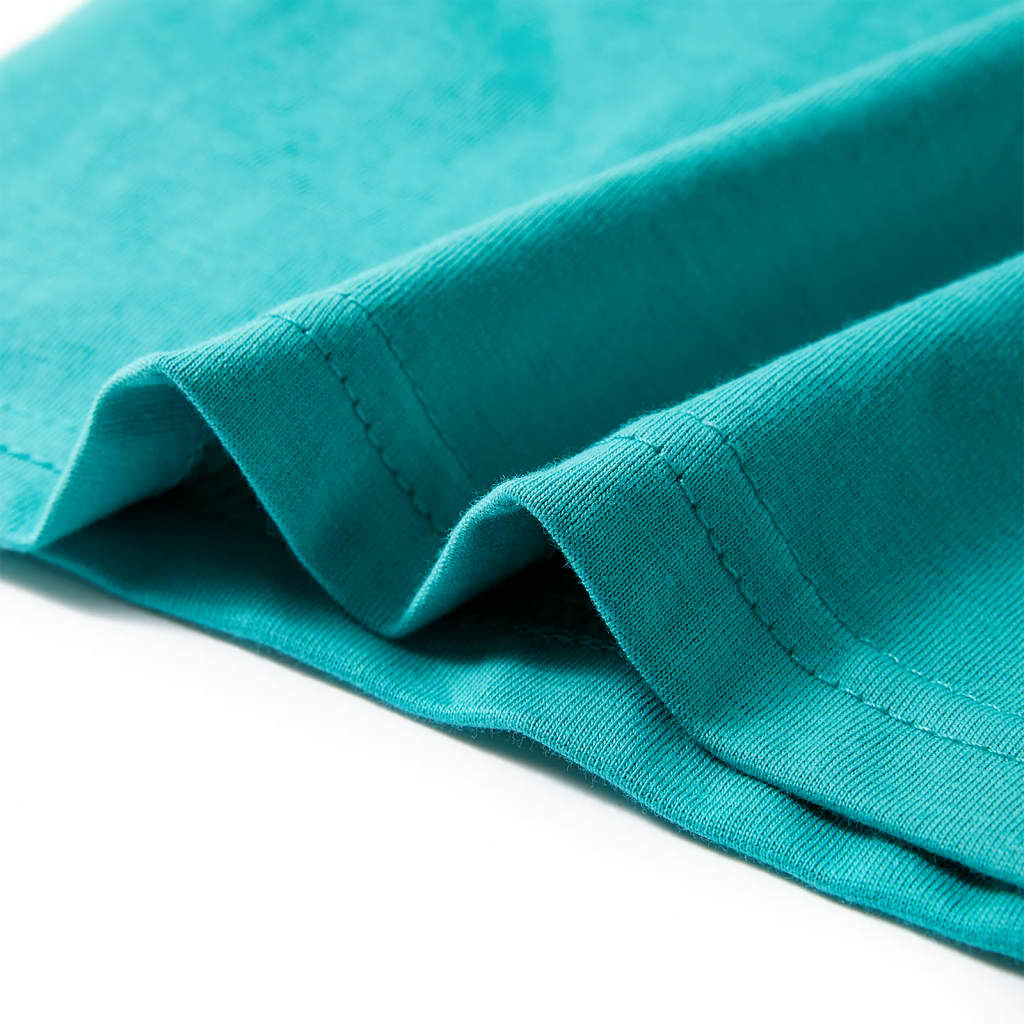 Tricou pentru copii cu mâneci scurte, verde mentă închis, 140 GartenMobel Dekor