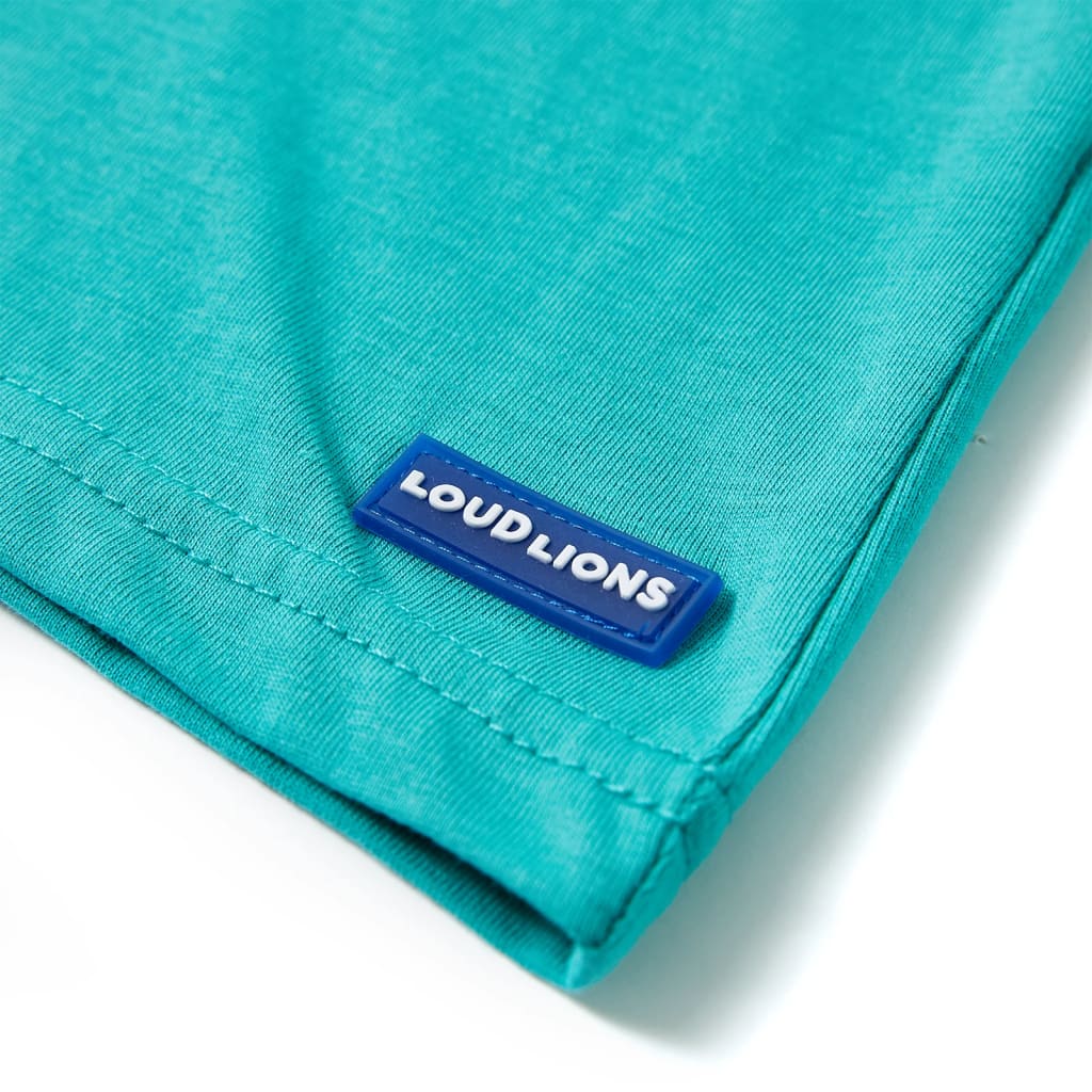 Tricou pentru copii cu mâneci scurte, verde mentă închis, 140 GartenMobel Dekor