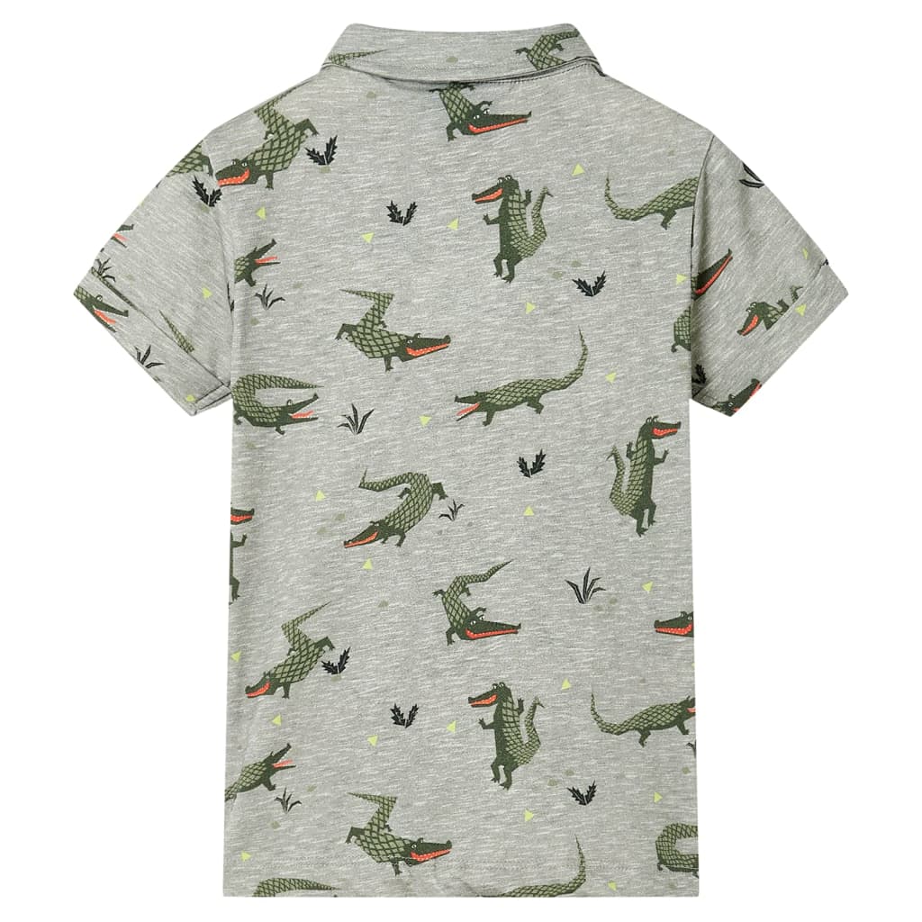 Tricou cămașă pentru copii, kaki melanj deschis, 92 GartenMobel Dekor