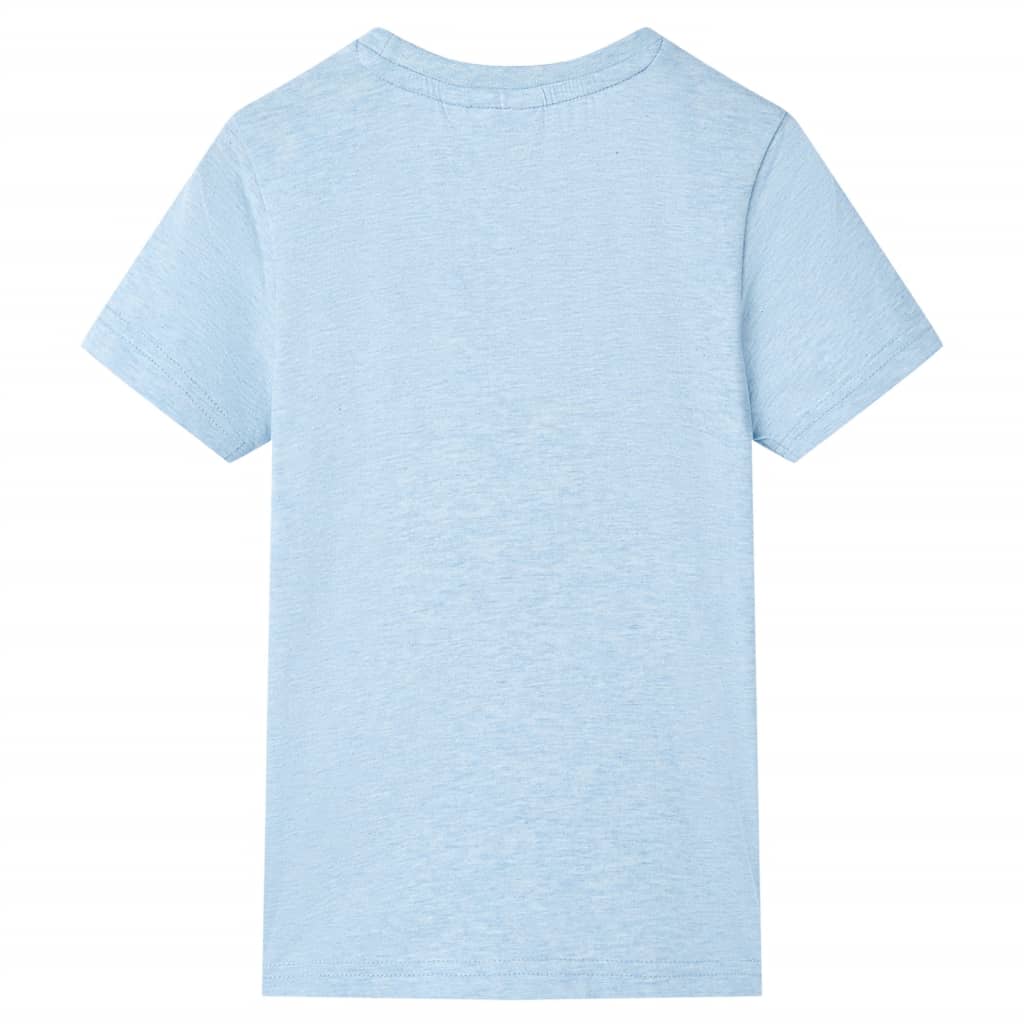 Tricou pentru copii, albastru deschis melanj, 104 GartenMobel Dekor