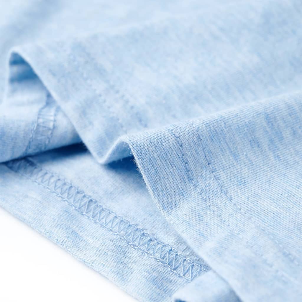 Tricou pentru copii, albastru deschis melanj, 140 GartenMobel Dekor