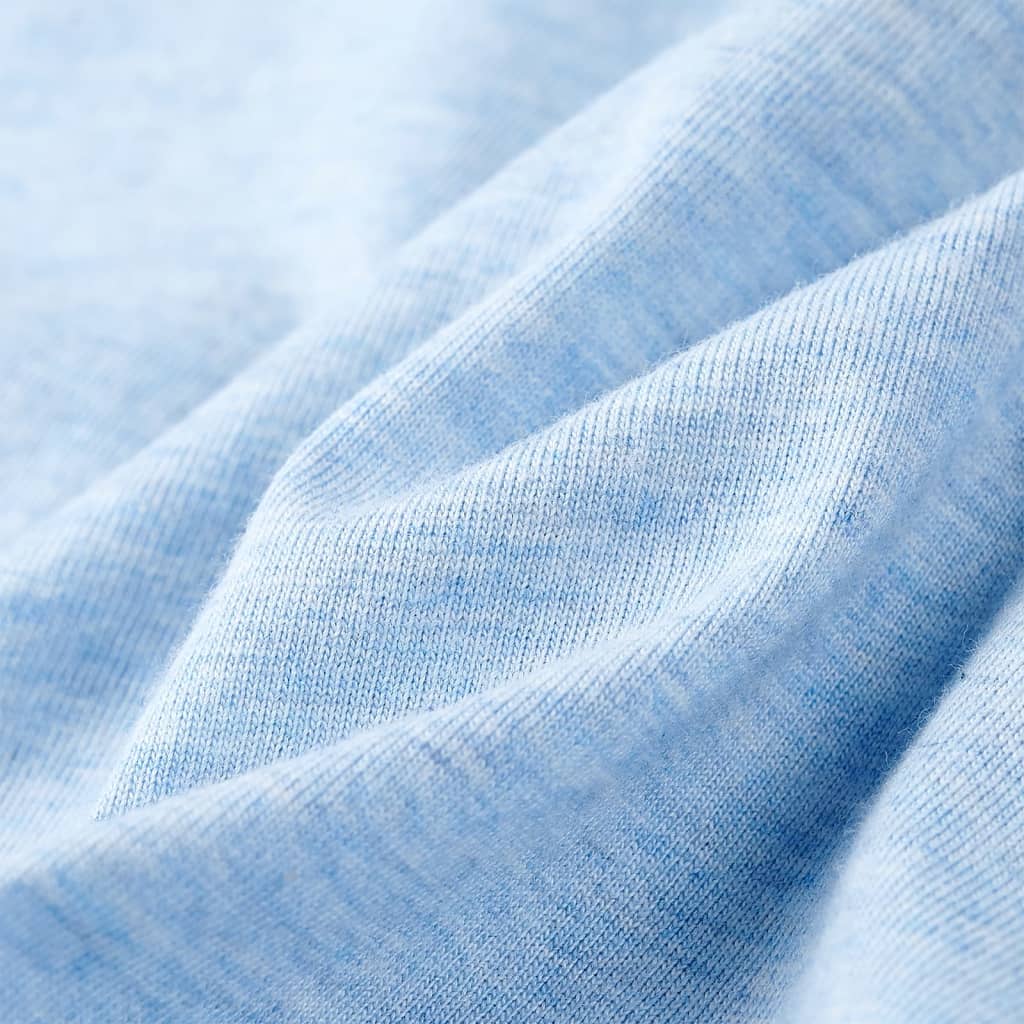 Tricou pentru copii, albastru deschis melanj, 140 GartenMobel Dekor