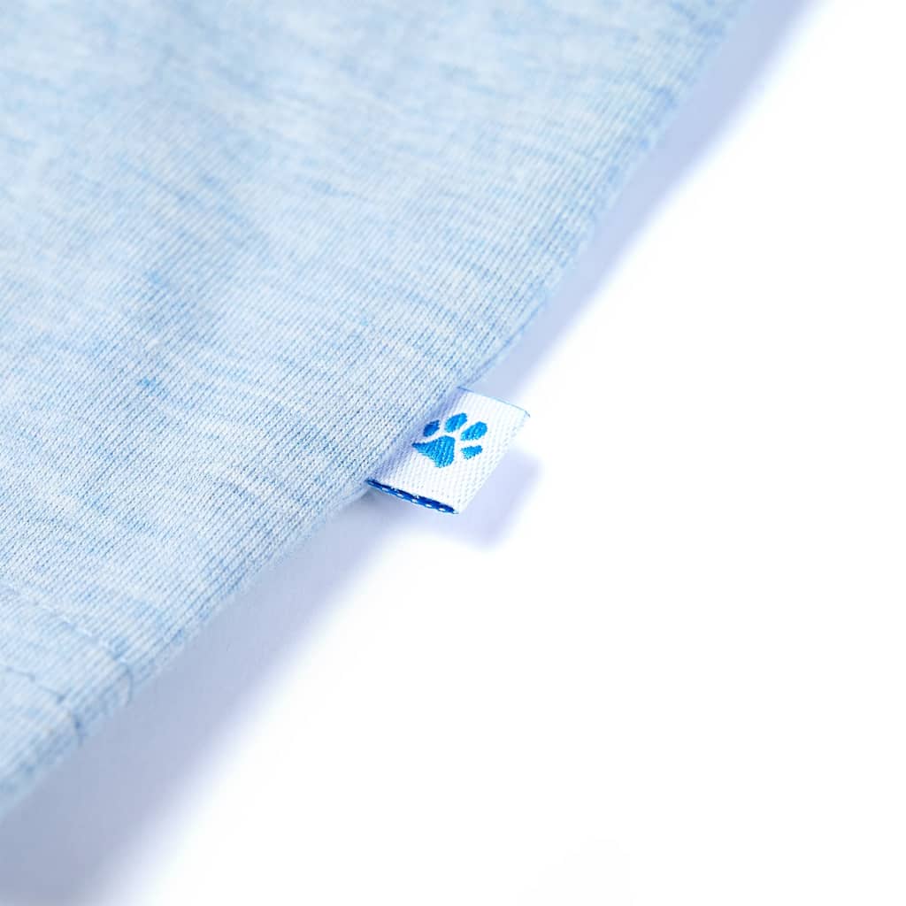 Tricou pentru copii, albastru deschis melanj, 140 GartenMobel Dekor