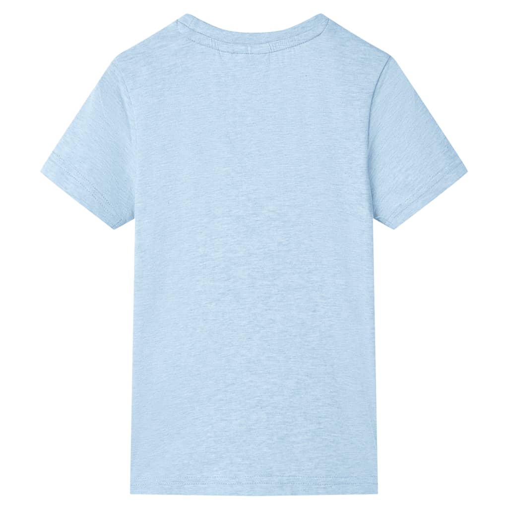 Tricou pentru copii, albastru deschis melanj, 140 GartenMobel Dekor