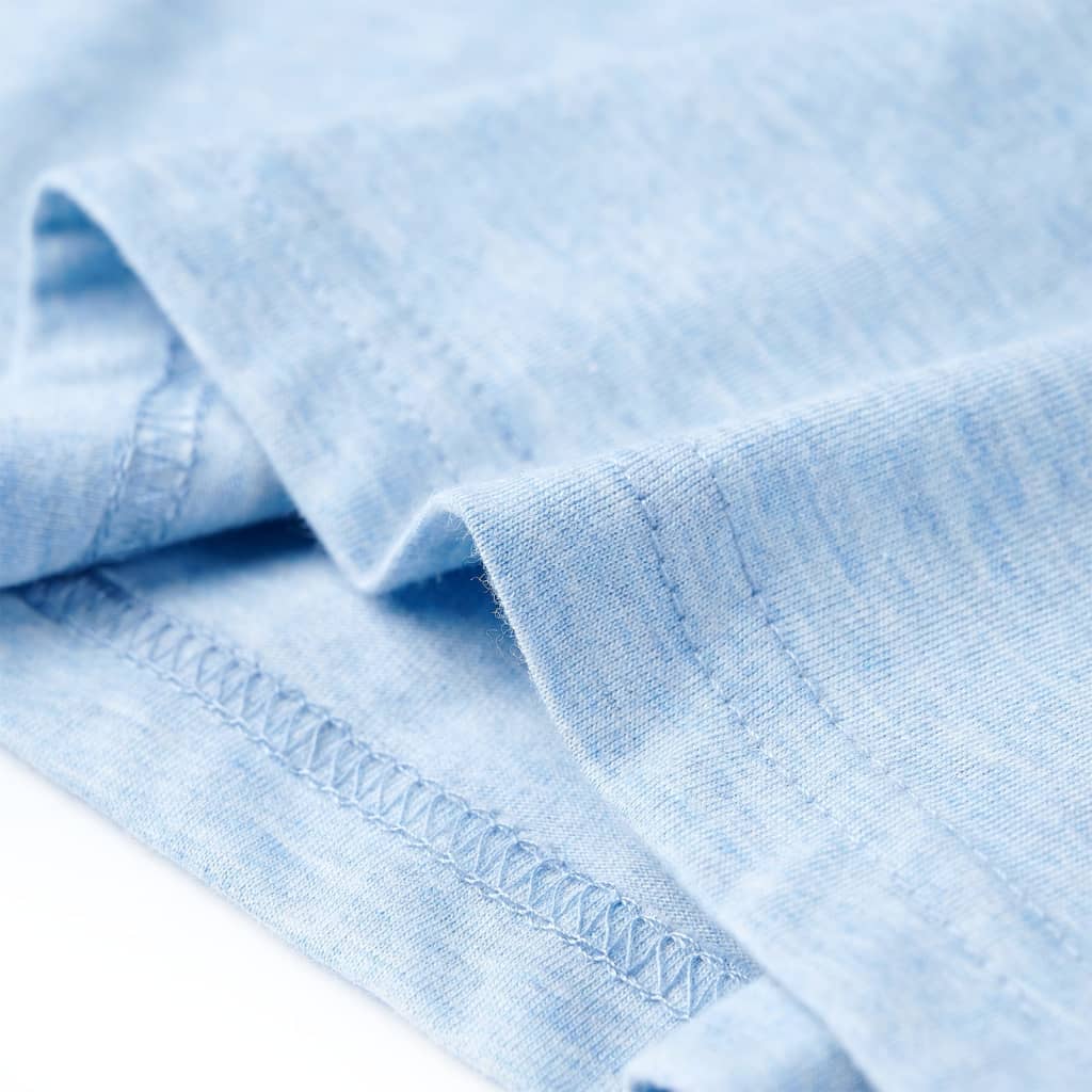 Tricou pentru copii, albastru deschis melanj, 92 GartenMobel Dekor