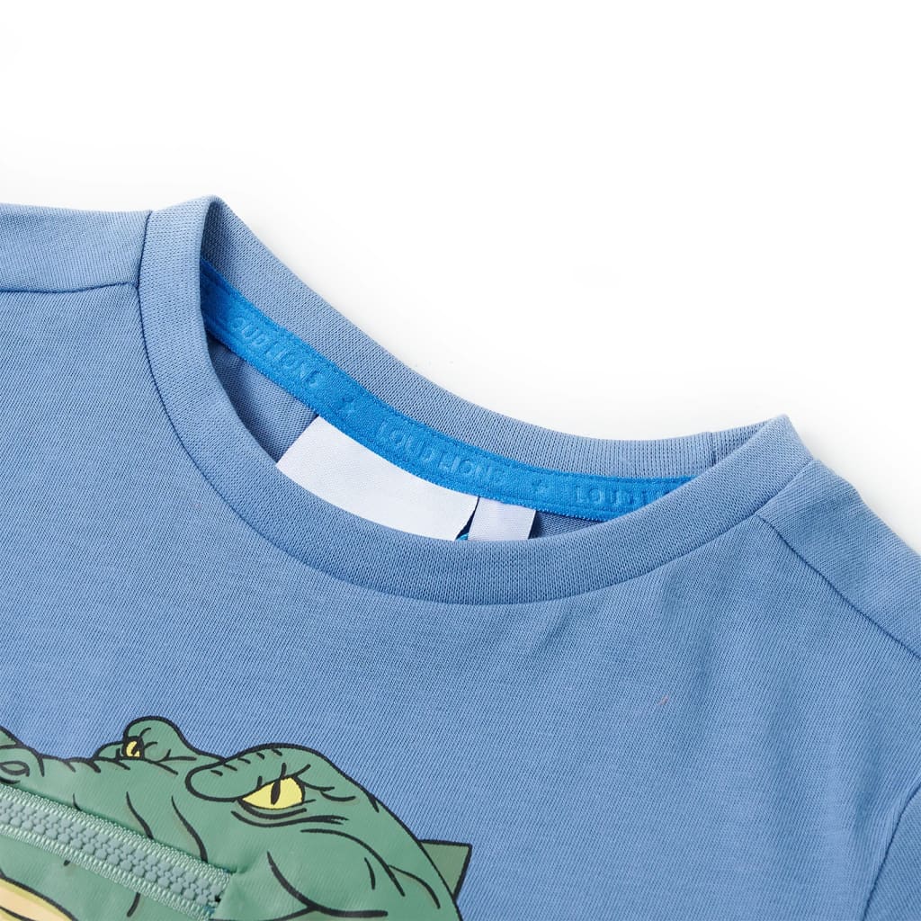Tricou pentru copii, albastru mediu, 128 GartenMobel Dekor