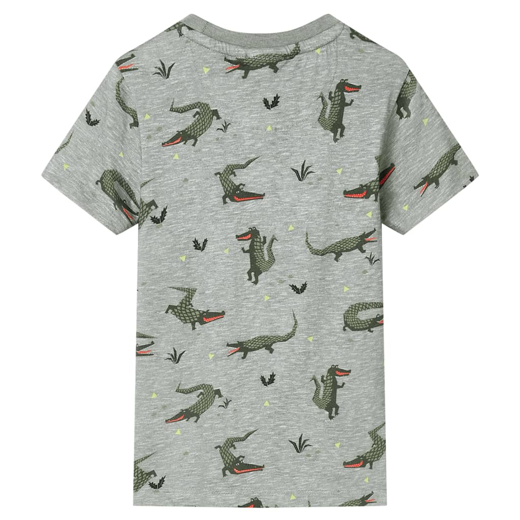 Tricou pentru copii, kaki deschis melanj, 116 GartenMobel Dekor