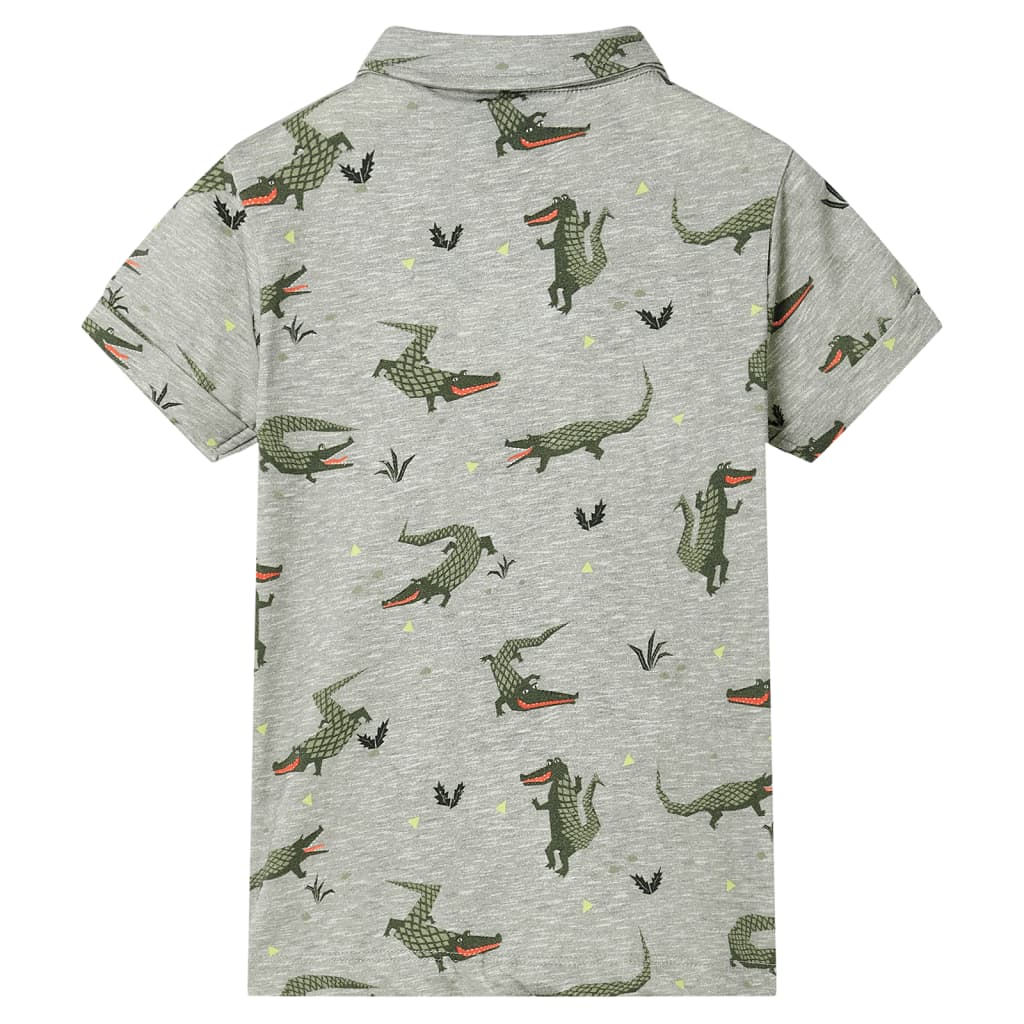 Tricou pentru copii, kaki deschis melanj, 116 GartenMobel Dekor
