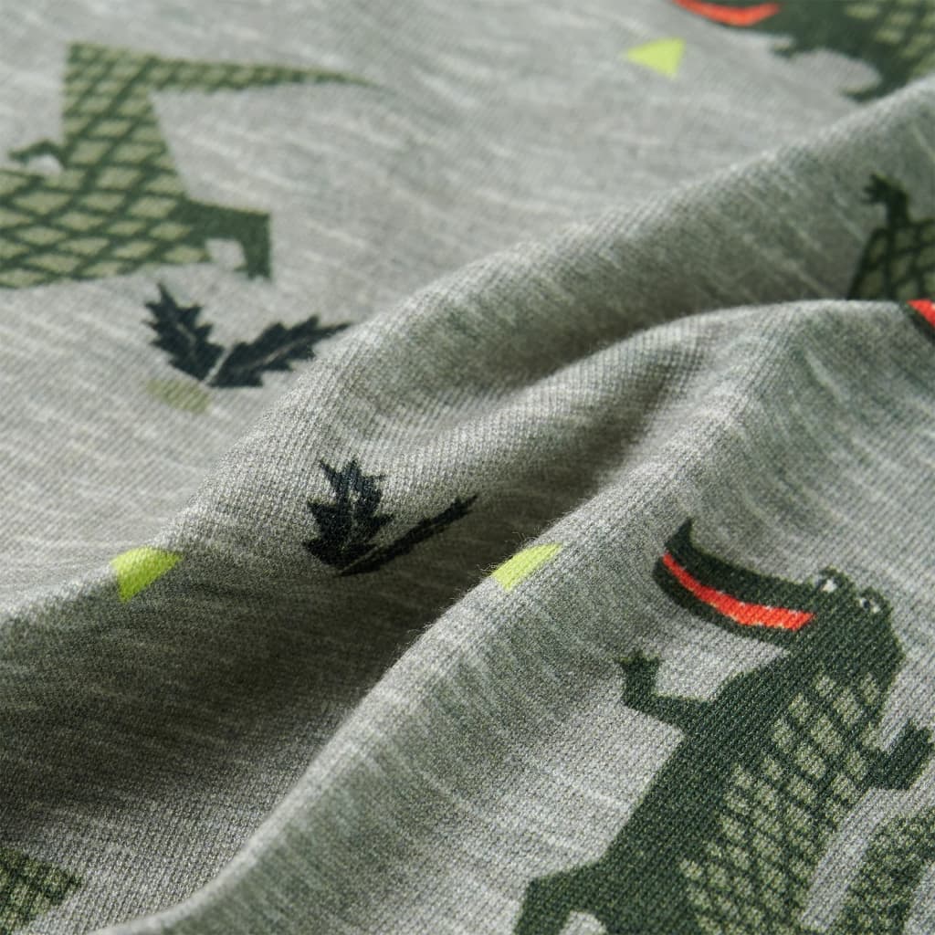 Tricou pentru copii, kaki deschis melanj, 128 GartenMobel Dekor