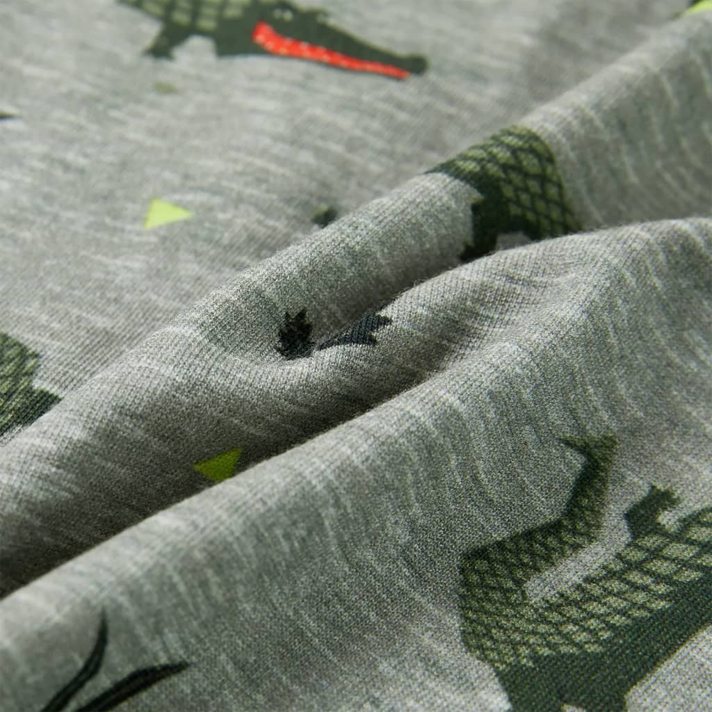 Tricou pentru copii, kaki deschis melanj, 128 GartenMobel Dekor