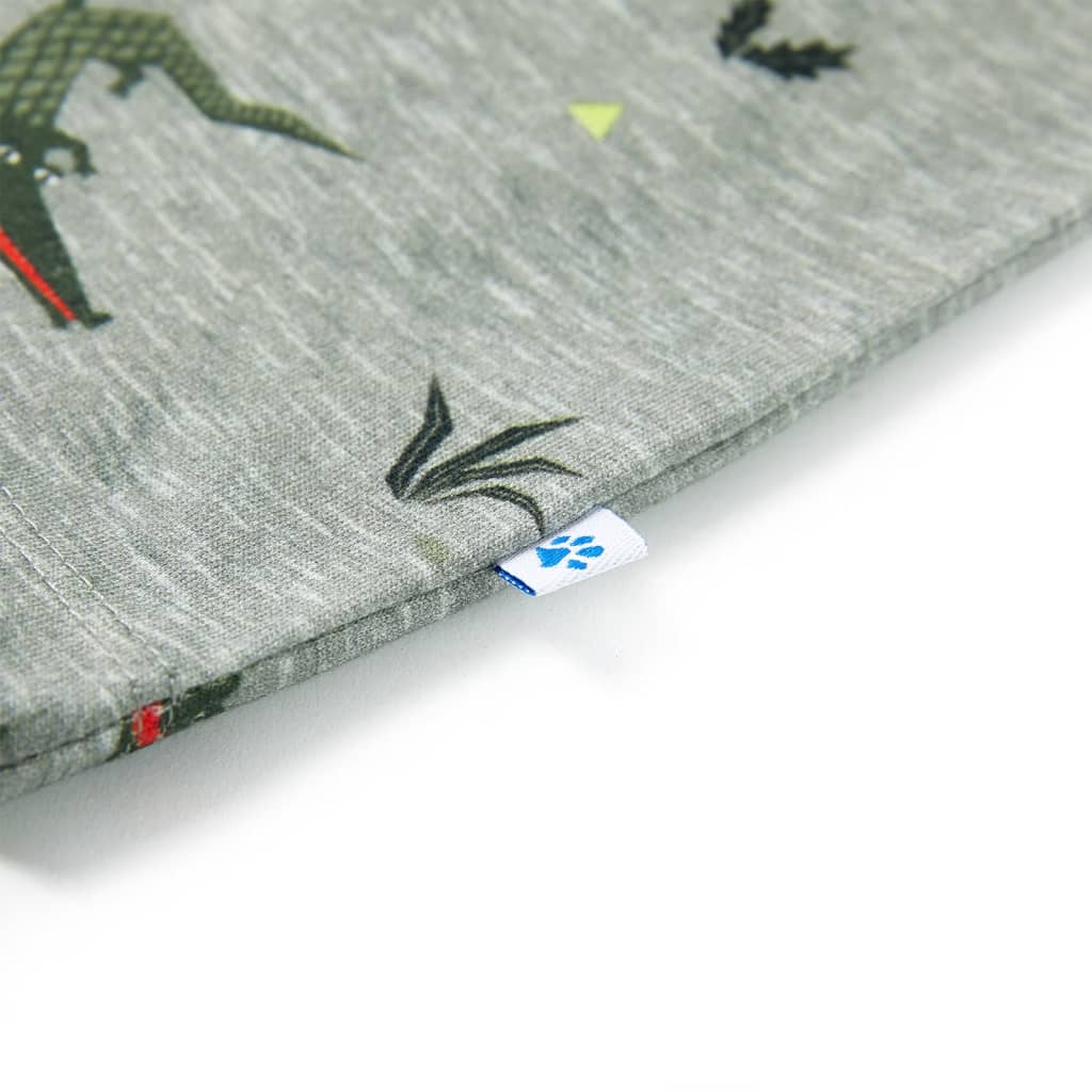Tricou pentru copii, kaki deschis melanj, 128 GartenMobel Dekor