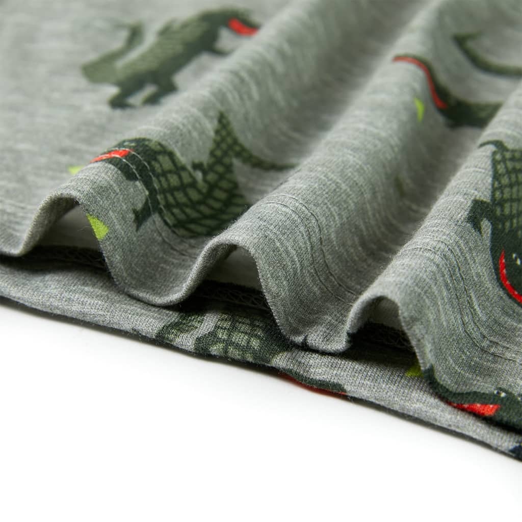 Tricou pentru copii, kaki deschis melanj, 128 GartenMobel Dekor