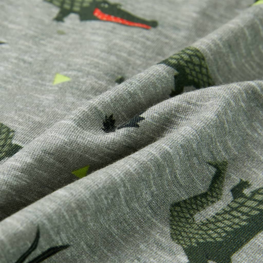 Tricou pentru copii, kaki deschis melanj, 140 GartenMobel Dekor