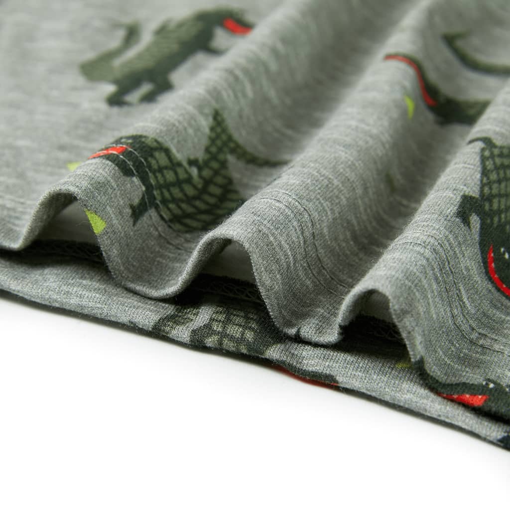 Tricou pentru copii, kaki deschis melanj, 140 GartenMobel Dekor