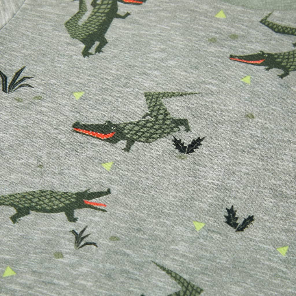Tricou pentru copii, kaki deschis melanj, 140 GartenMobel Dekor