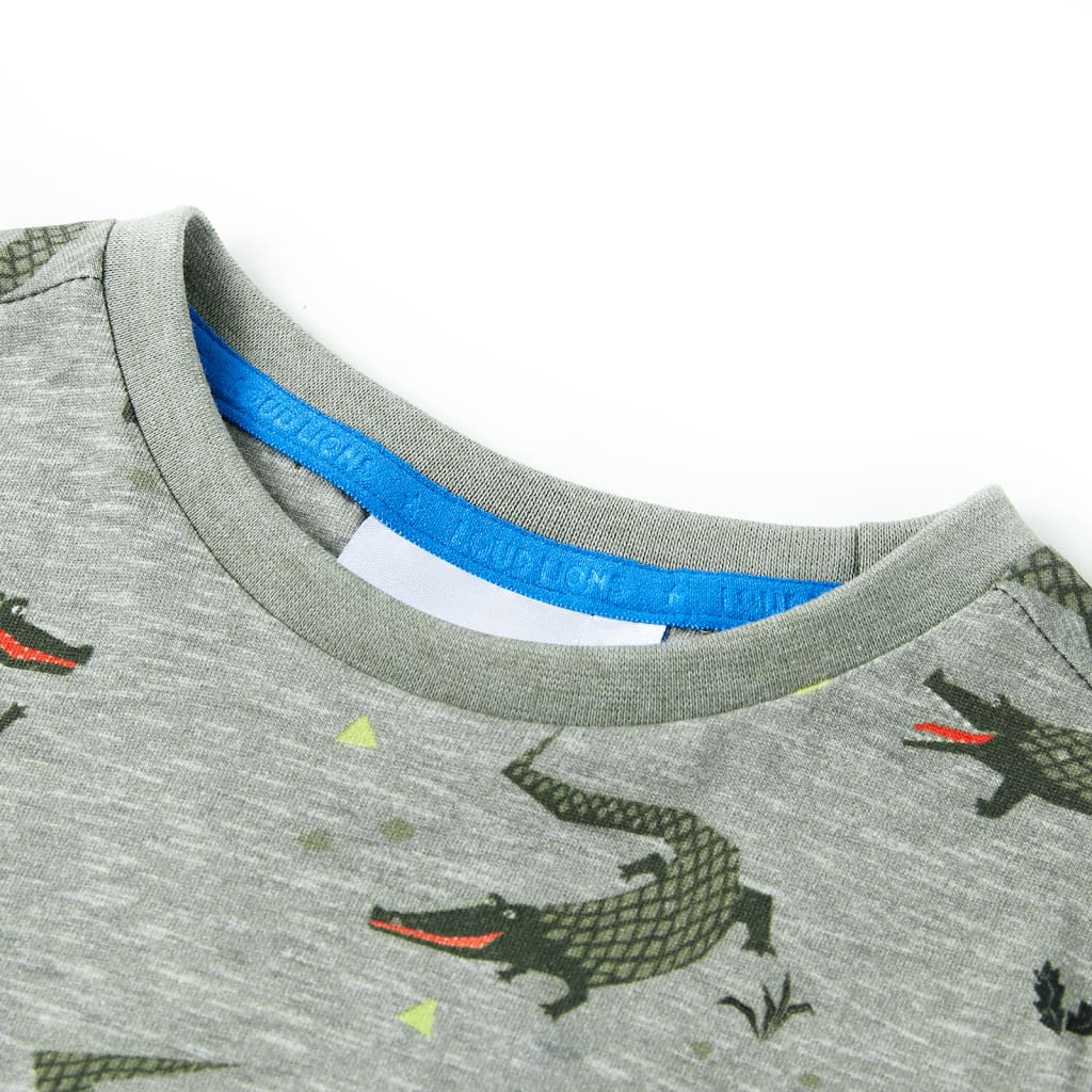 Tricou pentru copii, kaki deschis melanj, 140 GartenMobel Dekor