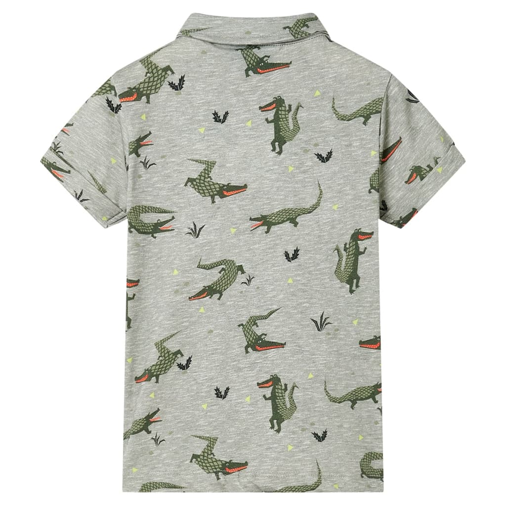 Tricou pentru copii, kaki deschis melanj, 140 GartenMobel Dekor