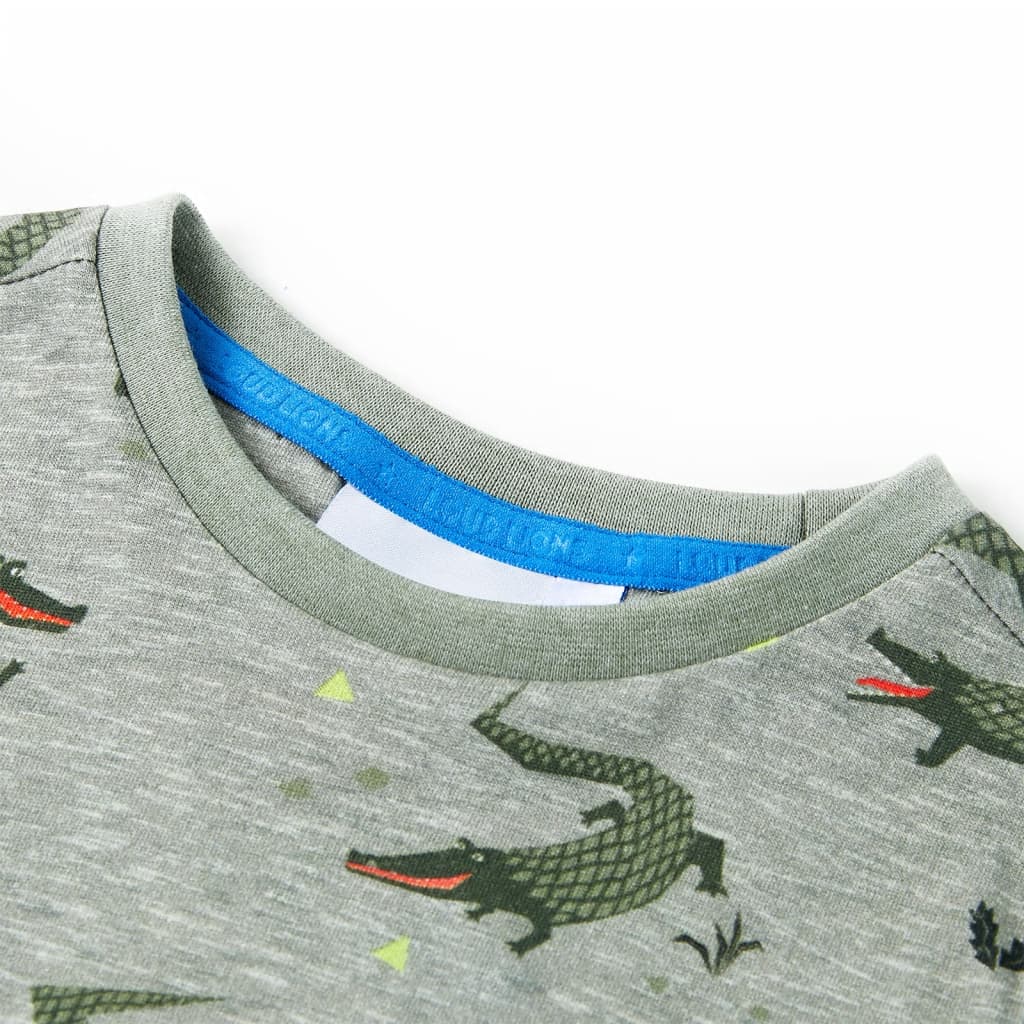 Tricou pentru copii, kaki deschis melanj, 92 GartenMobel Dekor