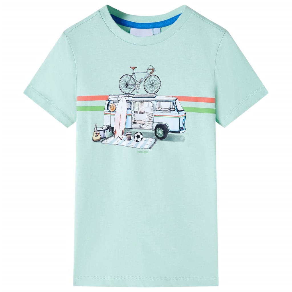 Tricou pentru copii, verde mentă deschis, 116 GartenMobel Dekor