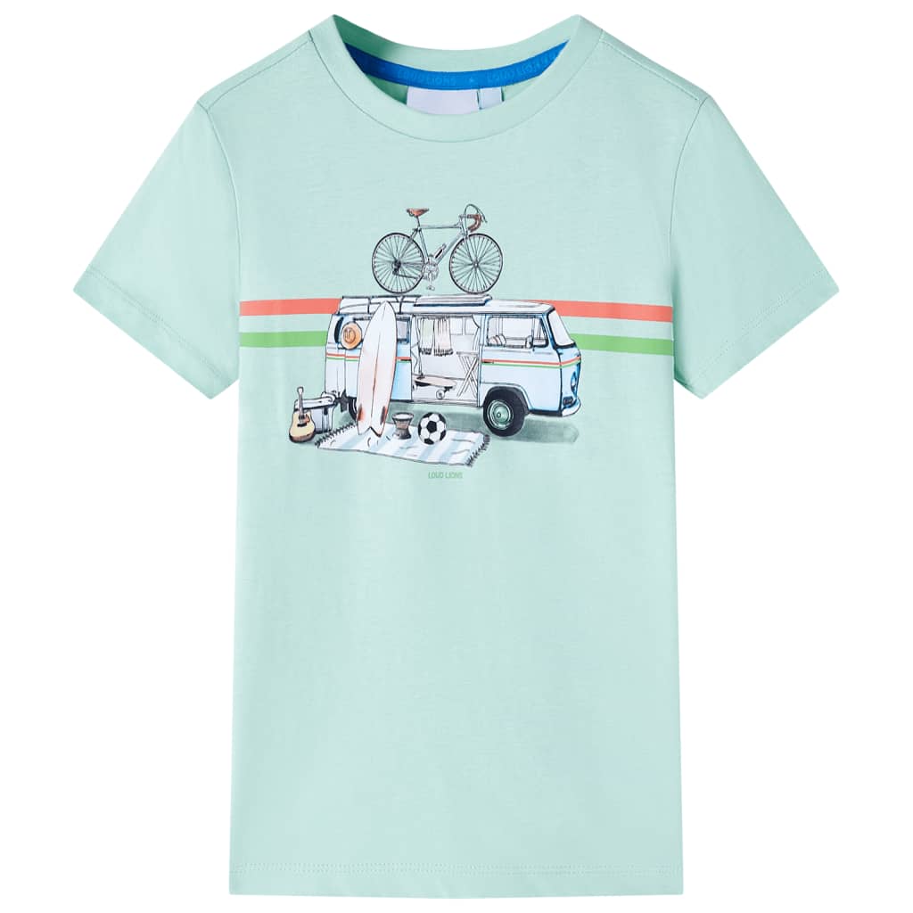 Tricou pentru copii, verde mentă deschis, 116 GartenMobel Dekor
