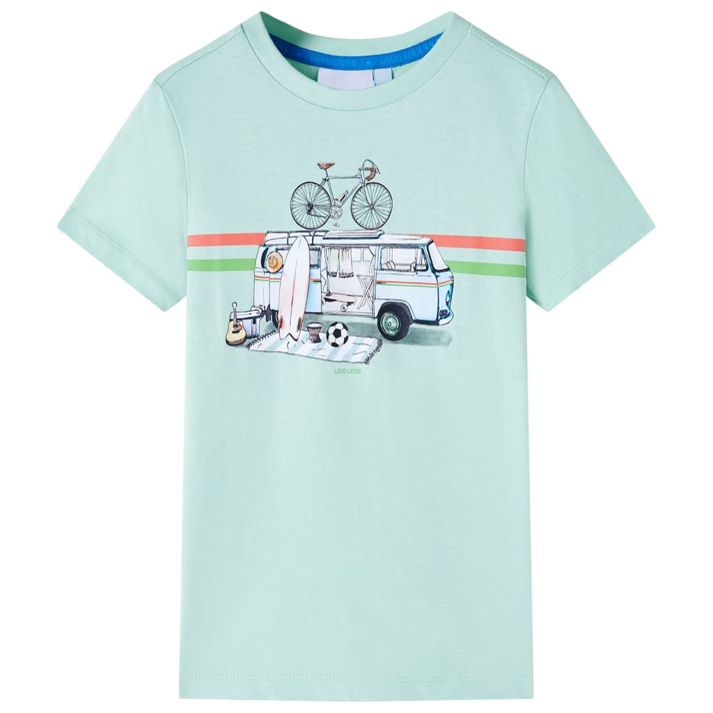 Tricou pentru copii, verde mentă deschis, 92 GartenMobel Dekor