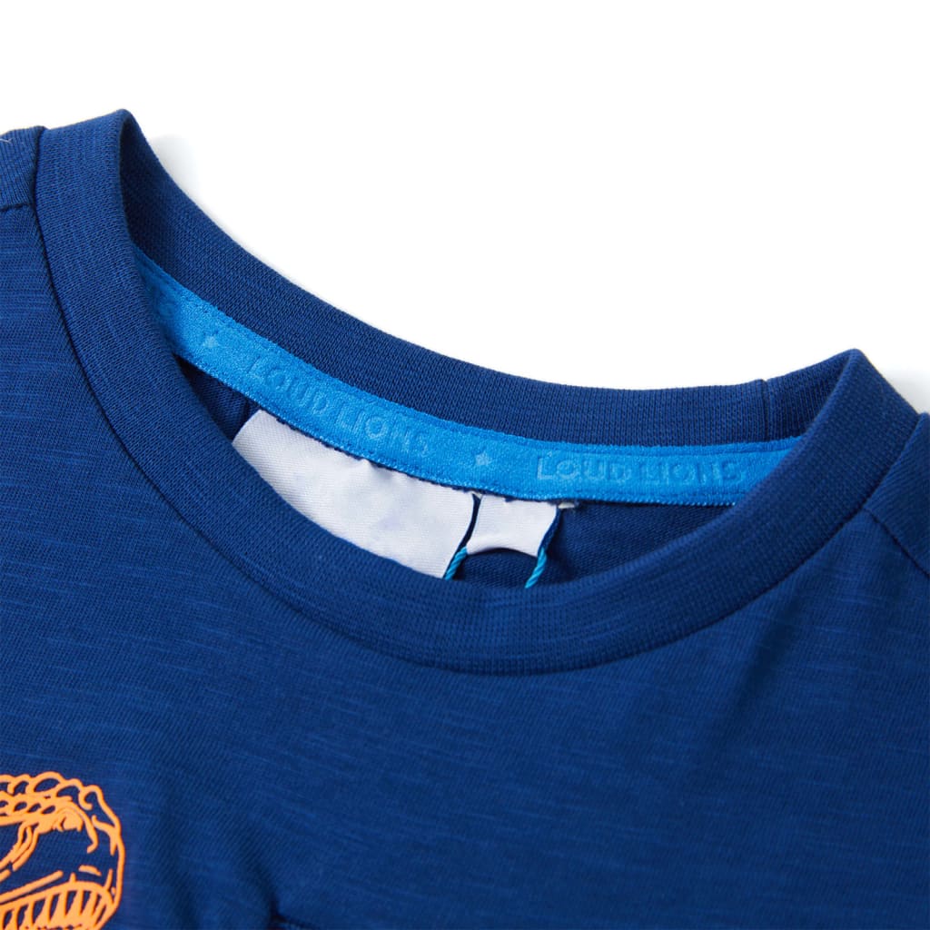 Tricou de copii cu mâneci scurte albastru închis, 140 GartenMobel Dekor