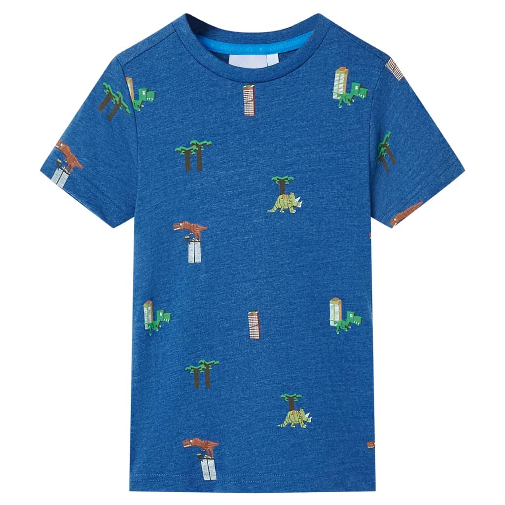 Tricou pentru copii, albastru închis melanj, 104 GartenMobel Dekor