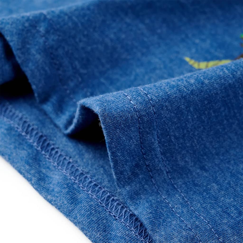 Tricou pentru copii, albastru închis melanj, 116 GartenMobel Dekor