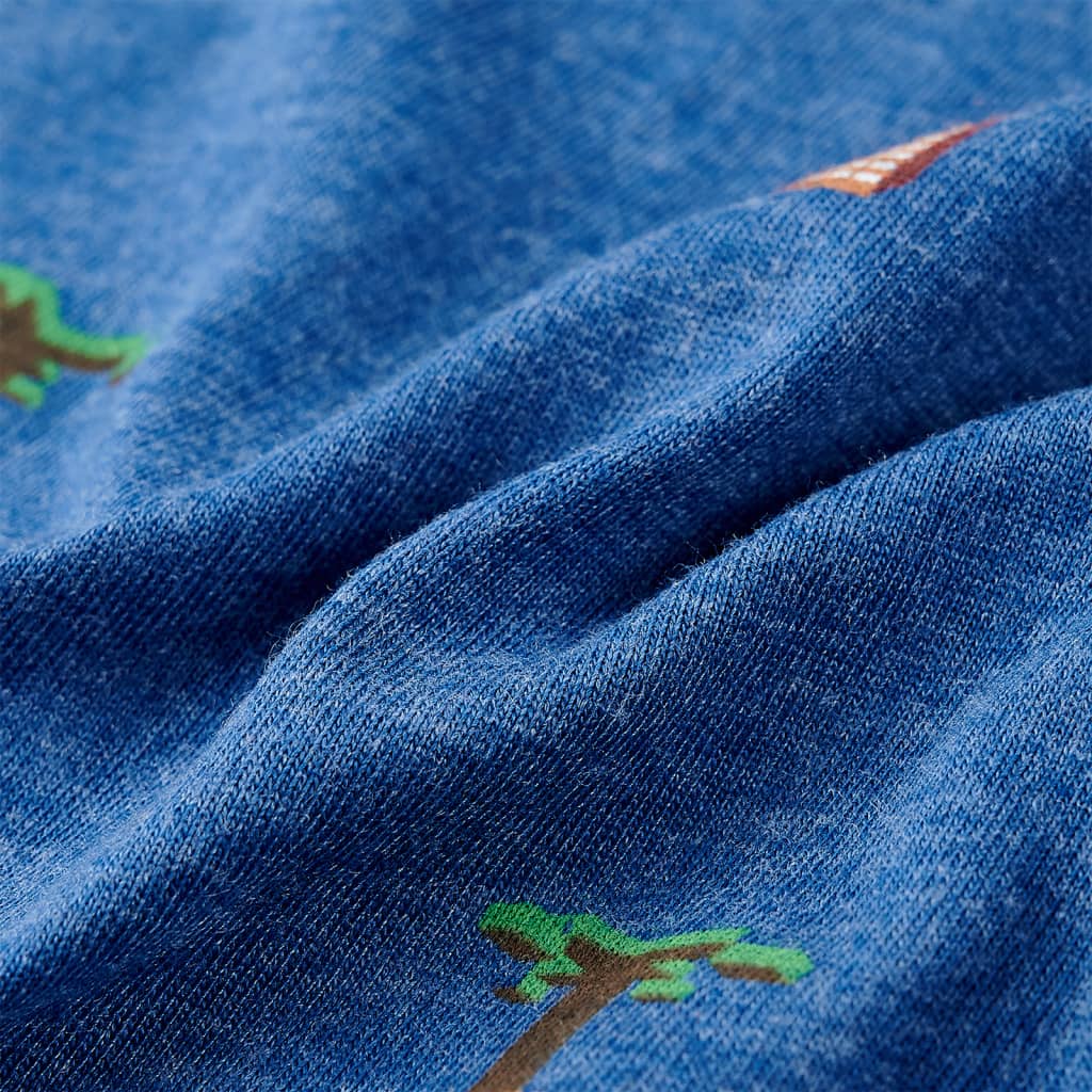 Tricou pentru copii, albastru închis melanj, 116 GartenMobel Dekor