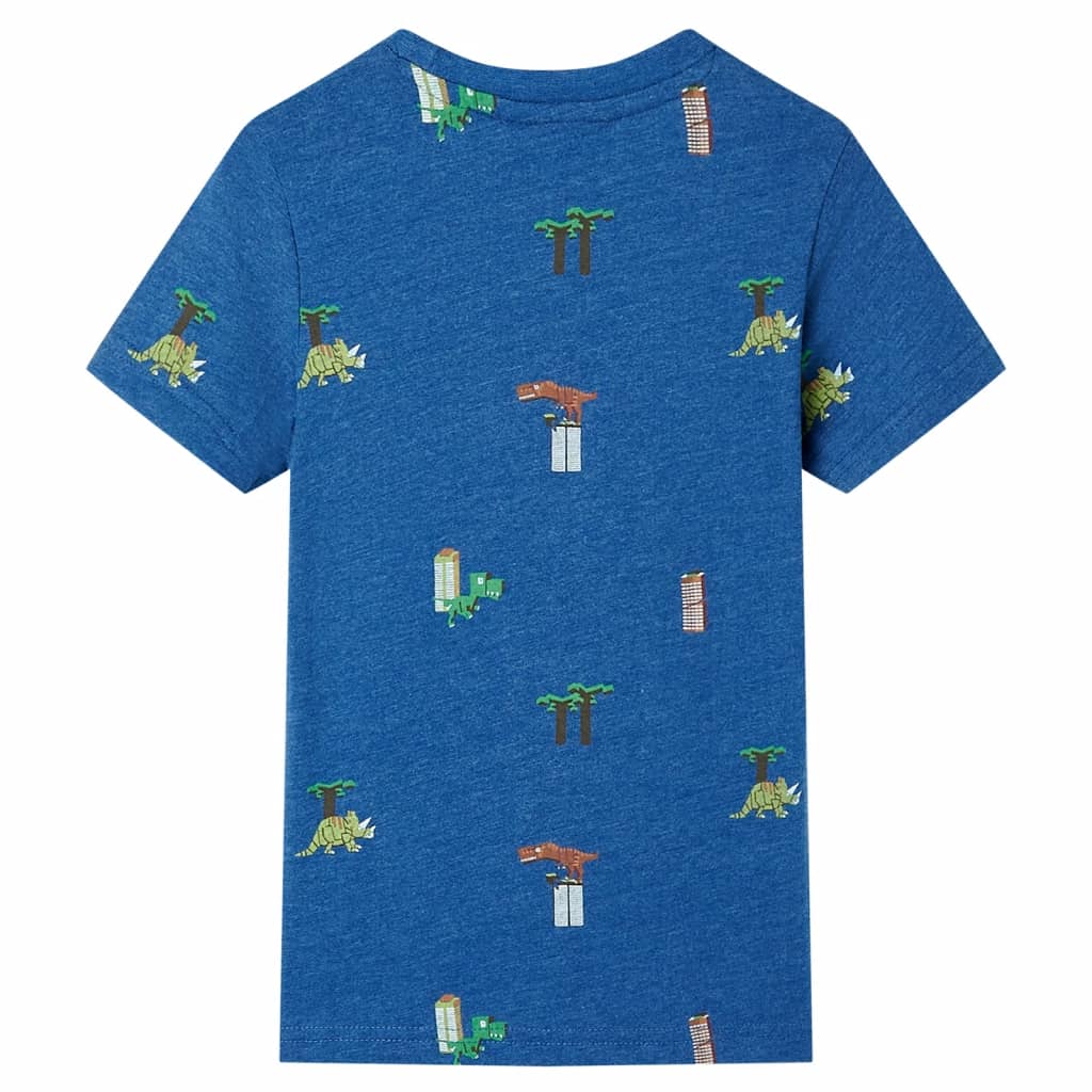 Tricou pentru copii, albastru închis melanj, 116 GartenMobel Dekor