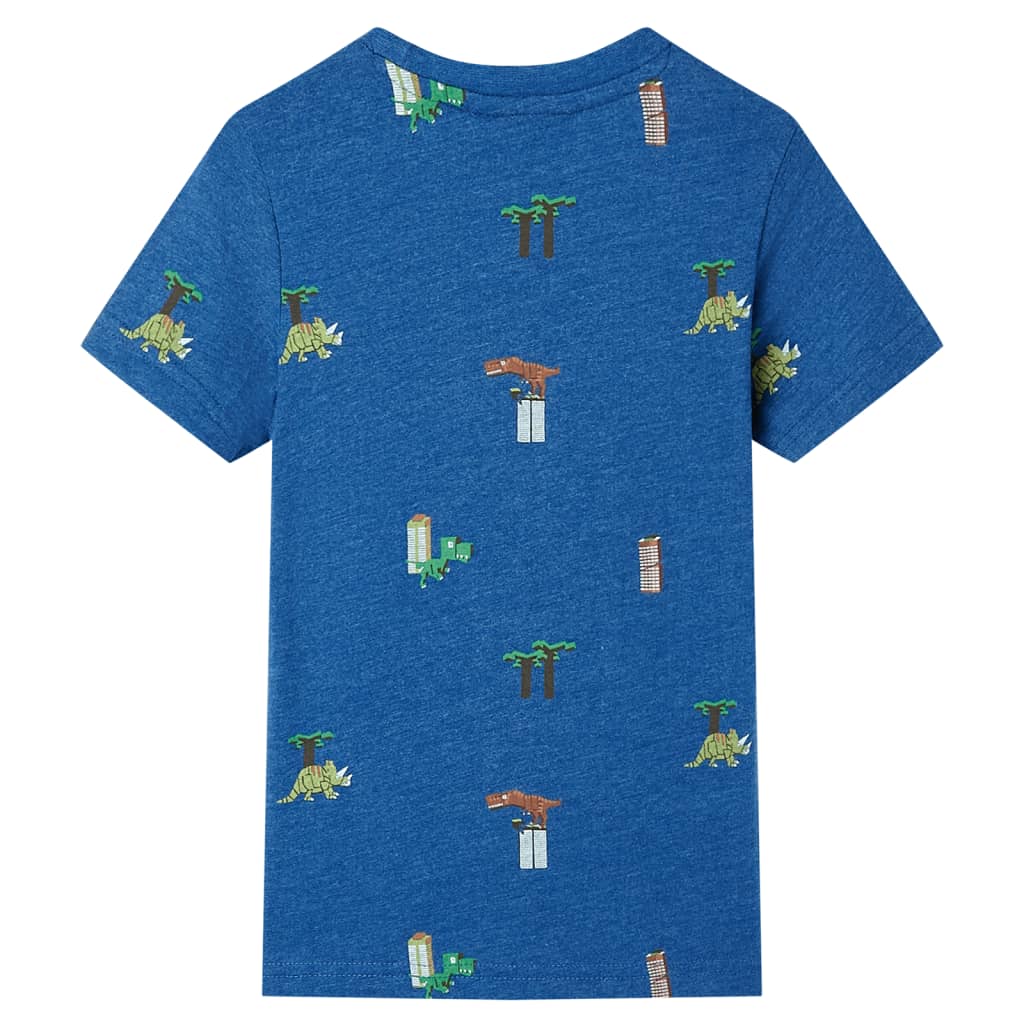 Tricou pentru copii, albastru închis melanj, 128 GartenMobel Dekor